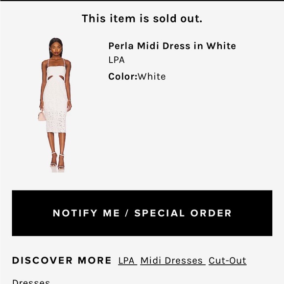 NEW! REVOLVE- Perla MIDI Dress- White- XL-NWT - Picture 2 of 5